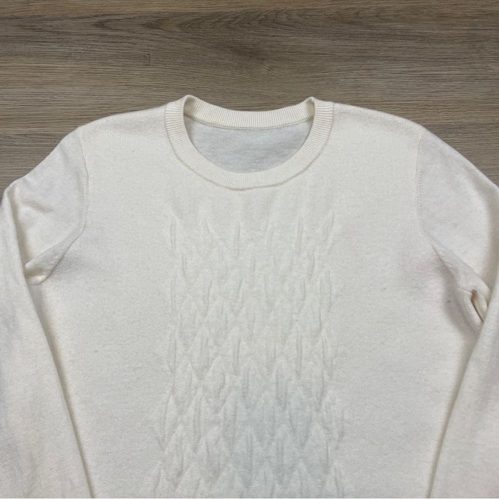 Vintage Christian Dior sweater women’s size M white wool designer - Picture 3 of 11